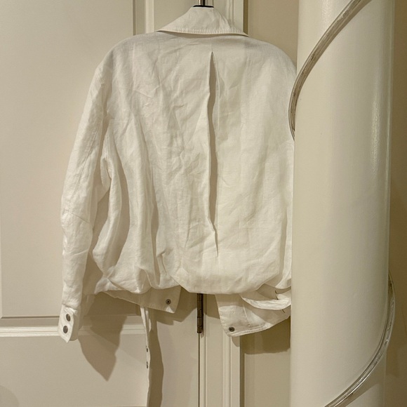 Zara 100% LINEN BOMBER JACKET ZW COLLECTION - Picture 14 of 14